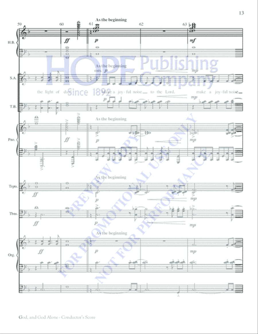 God, and God Alone Choir scores gallery preview page 13