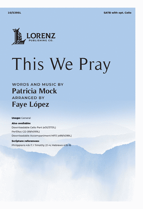 This We Pray - Performance/Accompaniment CD