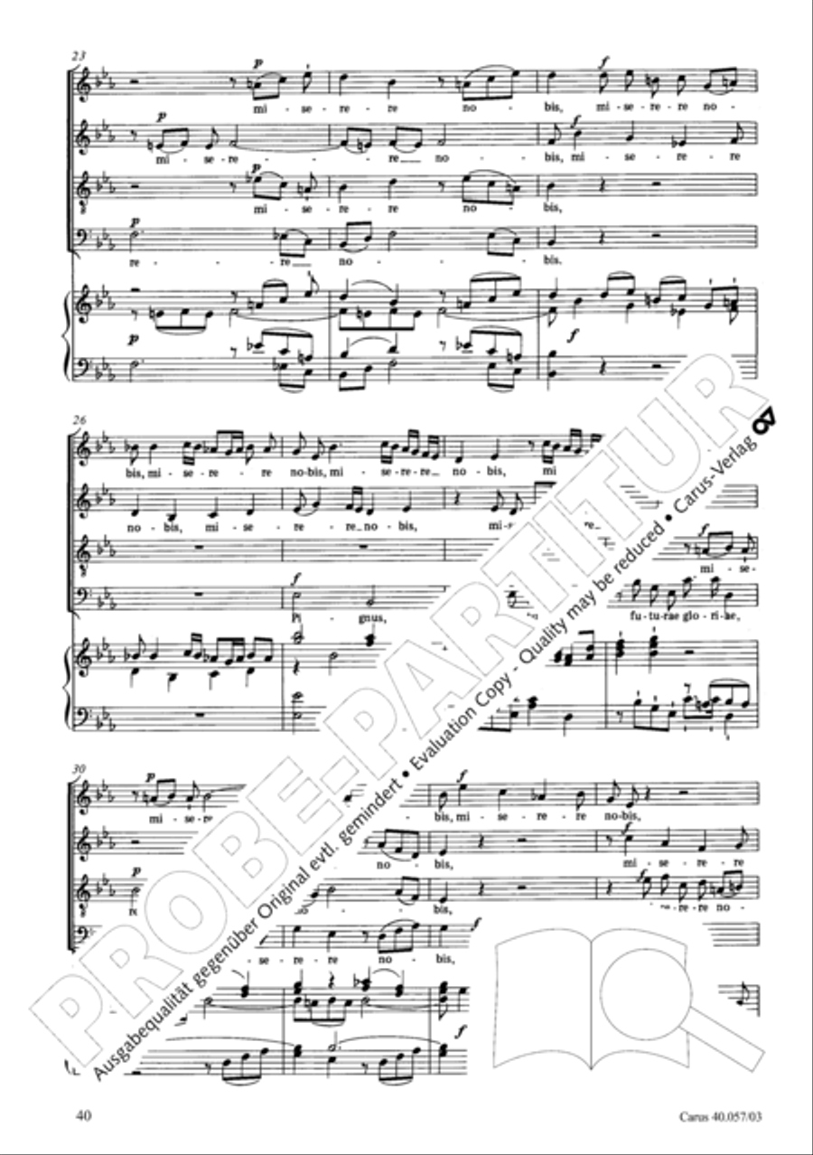 Litaniae de venerabili altaris Sacramento in Es 4-Part scores gallery preview page 41