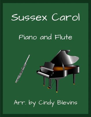 Book cover for Sussex Carol, for Piano and Flute