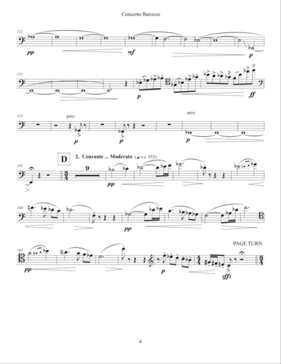 Concerto Barocco (2017) cello part Cello Solo scores gallery preview page 4