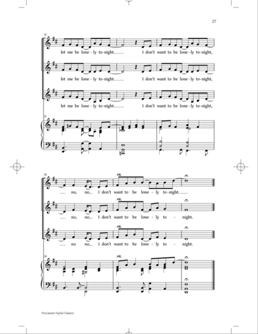You've Got A Friend: Five James Taylor Classics SSA scores gallery preview page 25