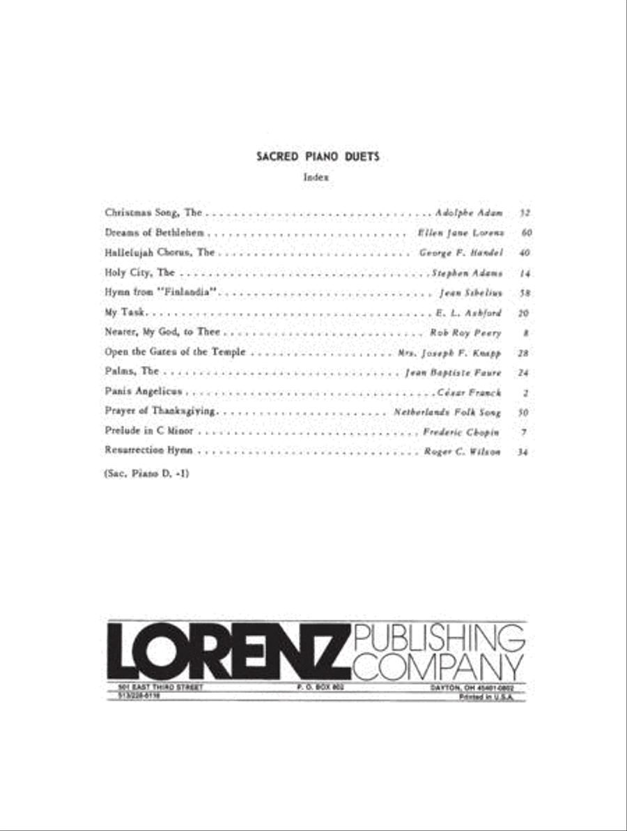 Sacred Piano Duets Piano Duet scores gallery preview page 2