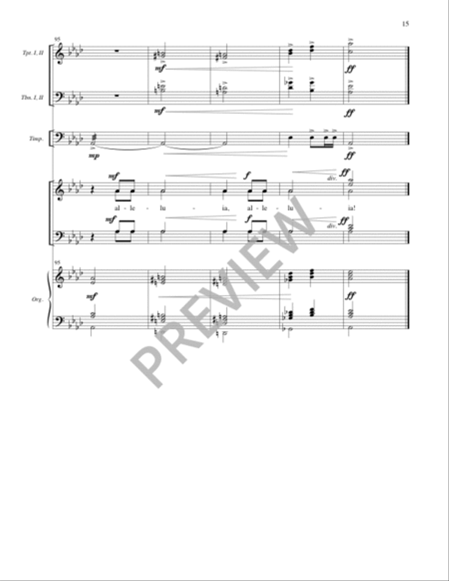 Sing We Triumphant Hymns of Praise / Jesus Is Risen! Let Us Sing! - Full Score and Parts Trombone scores gallery preview page 16