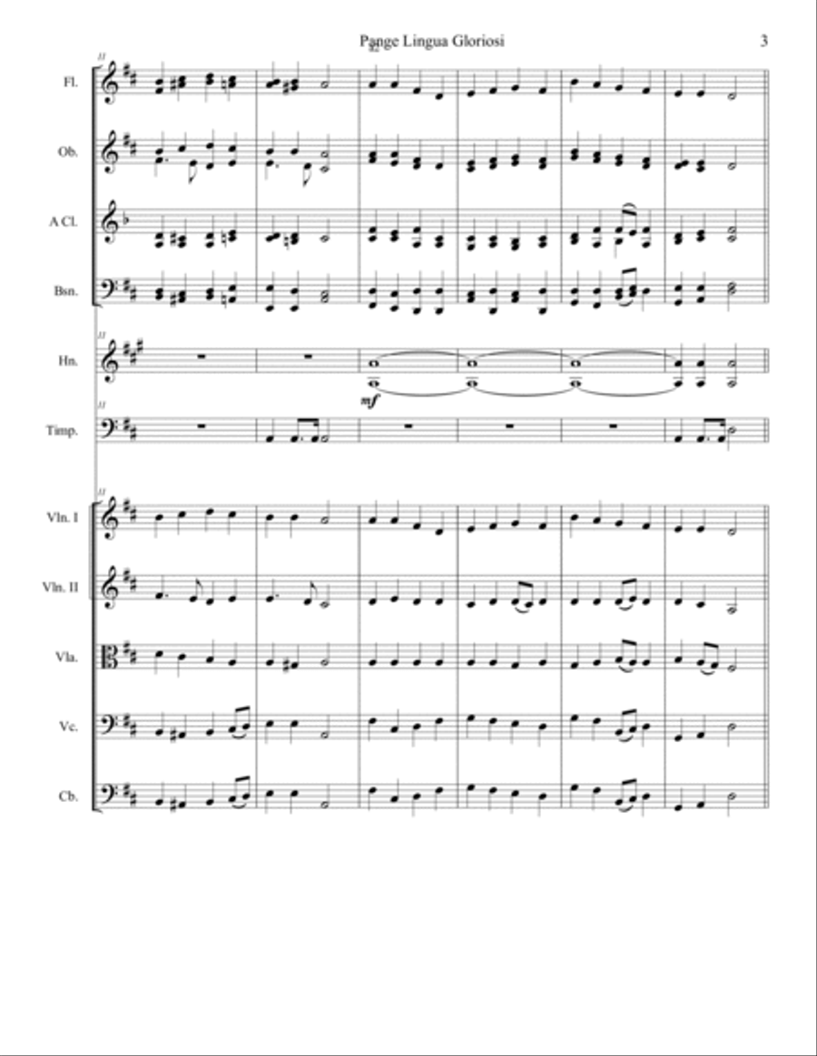 Pange Lingua Gloriosi Pange Lingua Gloriosi Full Orchestra scores gallery preview page 5
