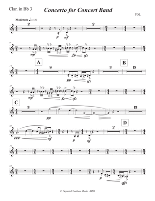 Concerto for Concert Band (2011) Clarinet in Bb part 3