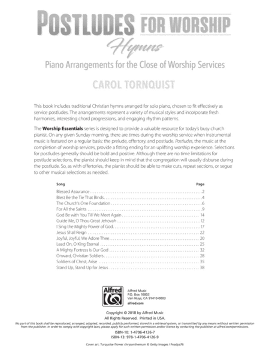 Postludes for Worship -- Hymns Piano Solo scores gallery preview page 2
