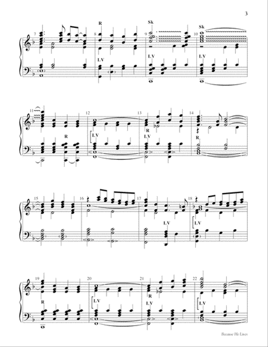 Because He Lives Because He Lives 5-Octaves scores gallery preview page 3