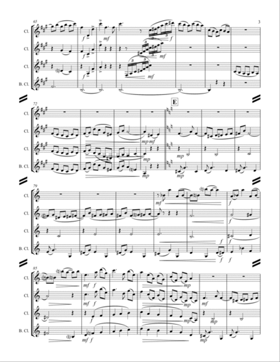 Debussy – La plus que lente (for Clarinet Quartet) Debussy – La plus que lente (for Clarinet Quartet) Clarinet Quartet scores gallery preview page 4