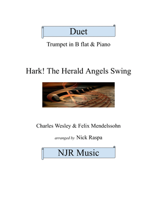 Hark! The Herald Angels Swing (B Flat Trumpet & Piano) Full Set