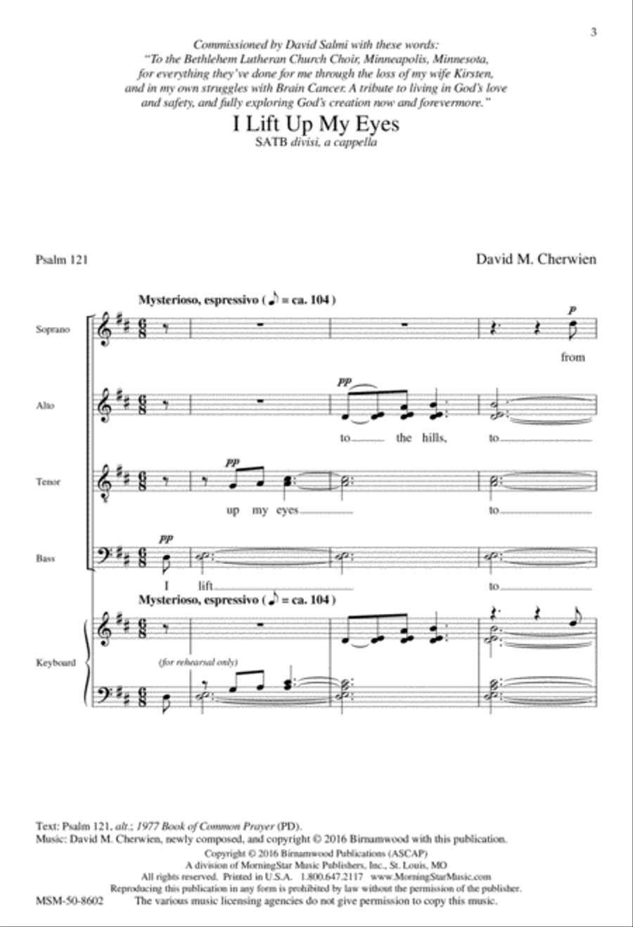 I Lift Up My Eyes Divisi scores gallery preview page 2