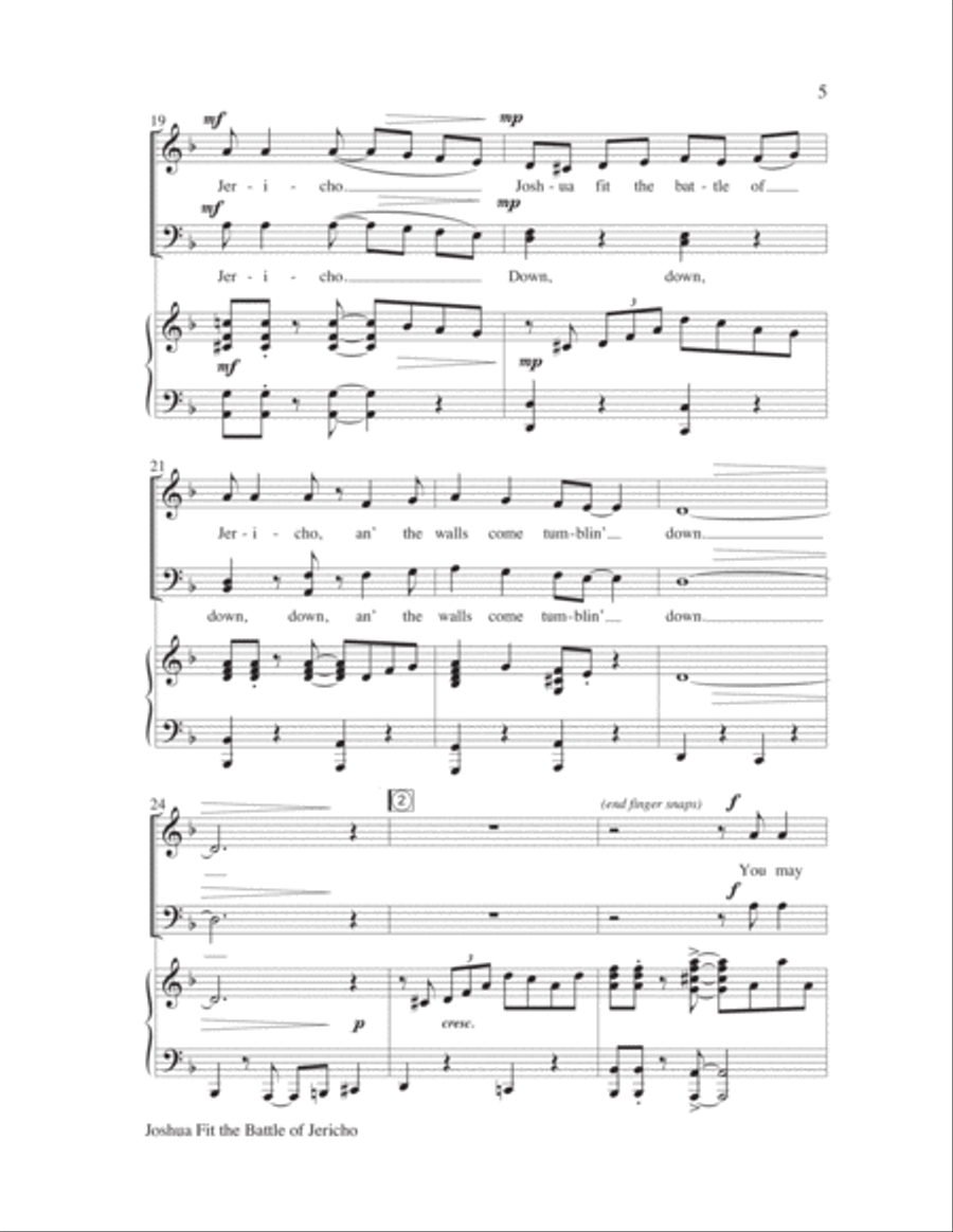 Joshua Fit the Battle of Jericho 4-Part scores gallery preview page 4