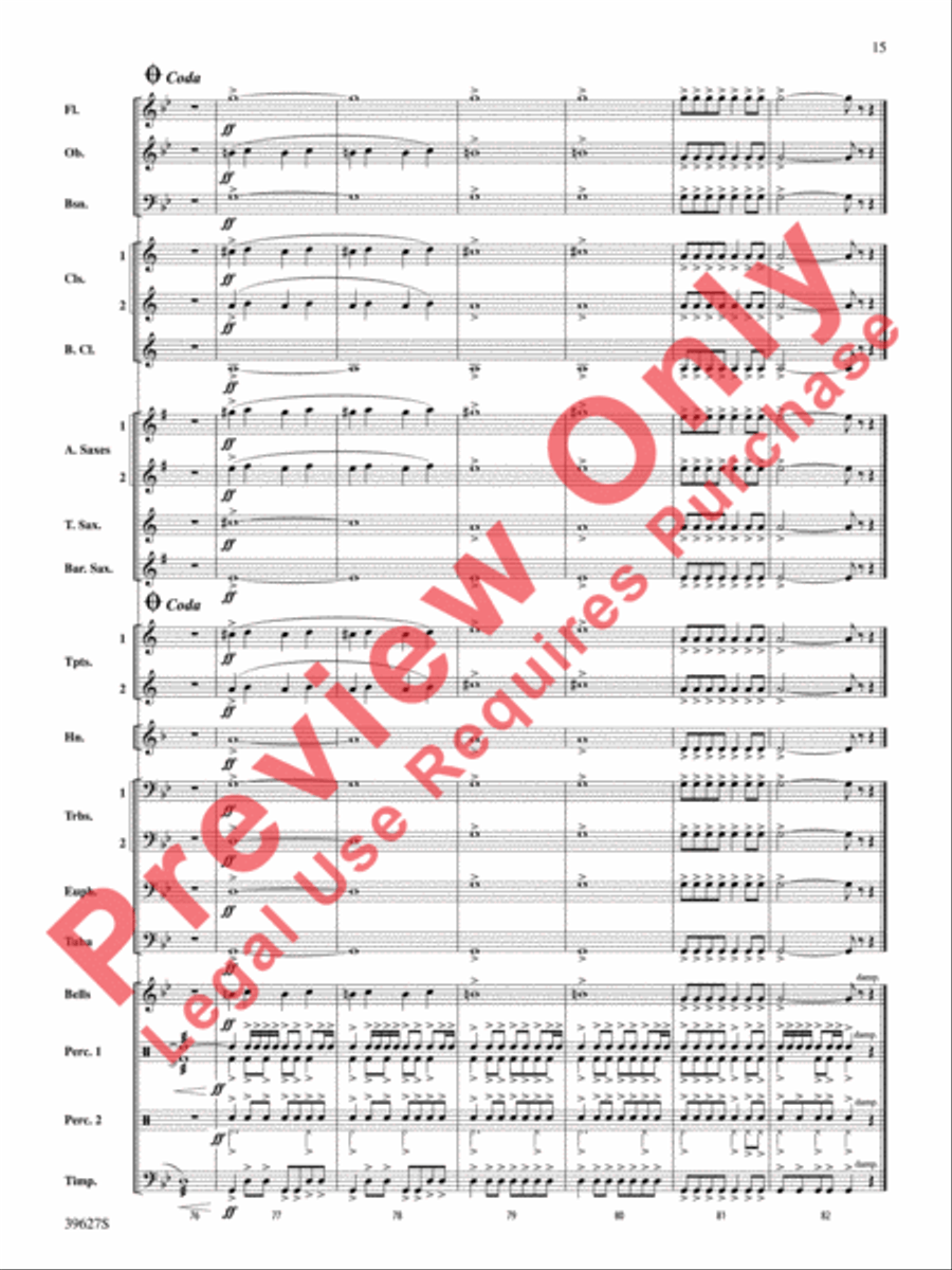 Flash Flood Concert Band scores gallery preview page 16