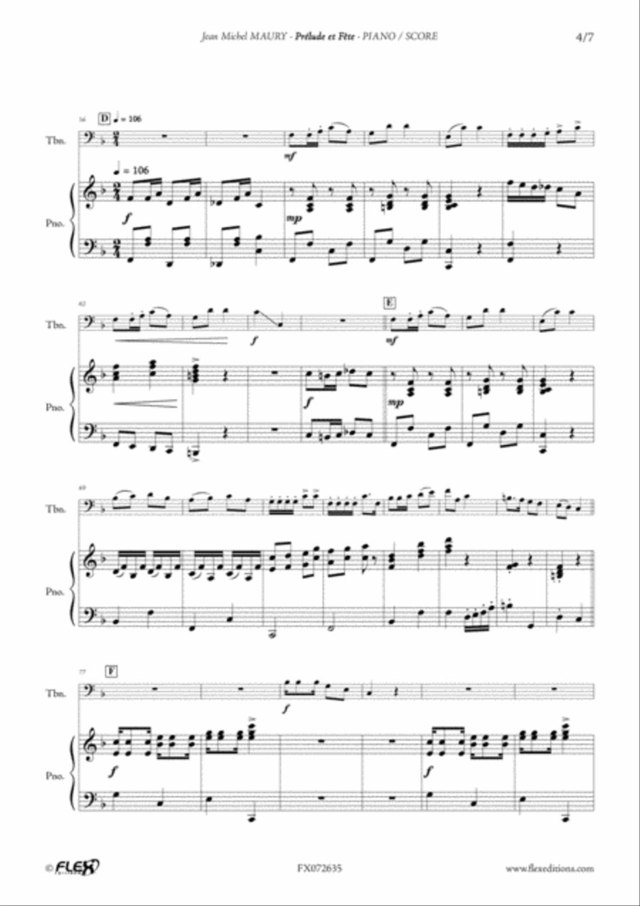 Prelude et Fete Piano Accompaniment scores gallery preview page 4