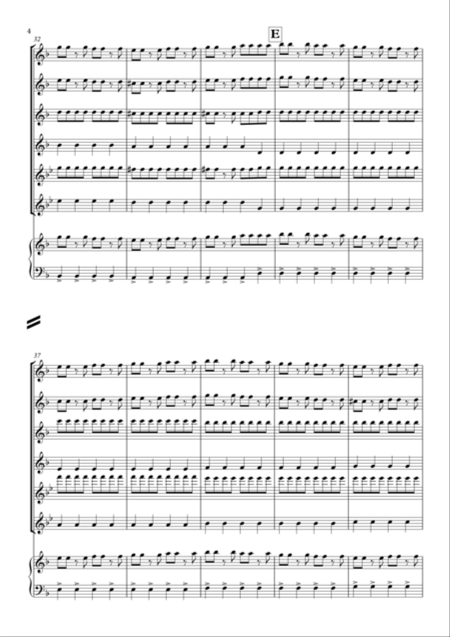 Toccata by Bach Rocks! for Flute Quartet Flute Quartet scores gallery preview page 4