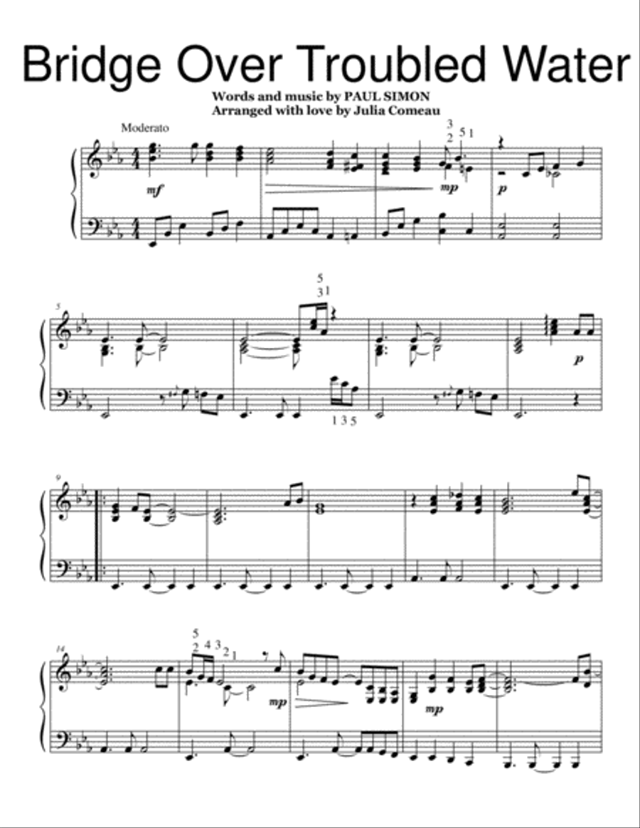 Bridge Over Troubled Water Small Ensemble scores gallery preview page 1