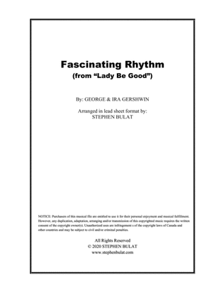Fascinating Rhythm (from "Lady Be Good") - Lead sheet (key of D)