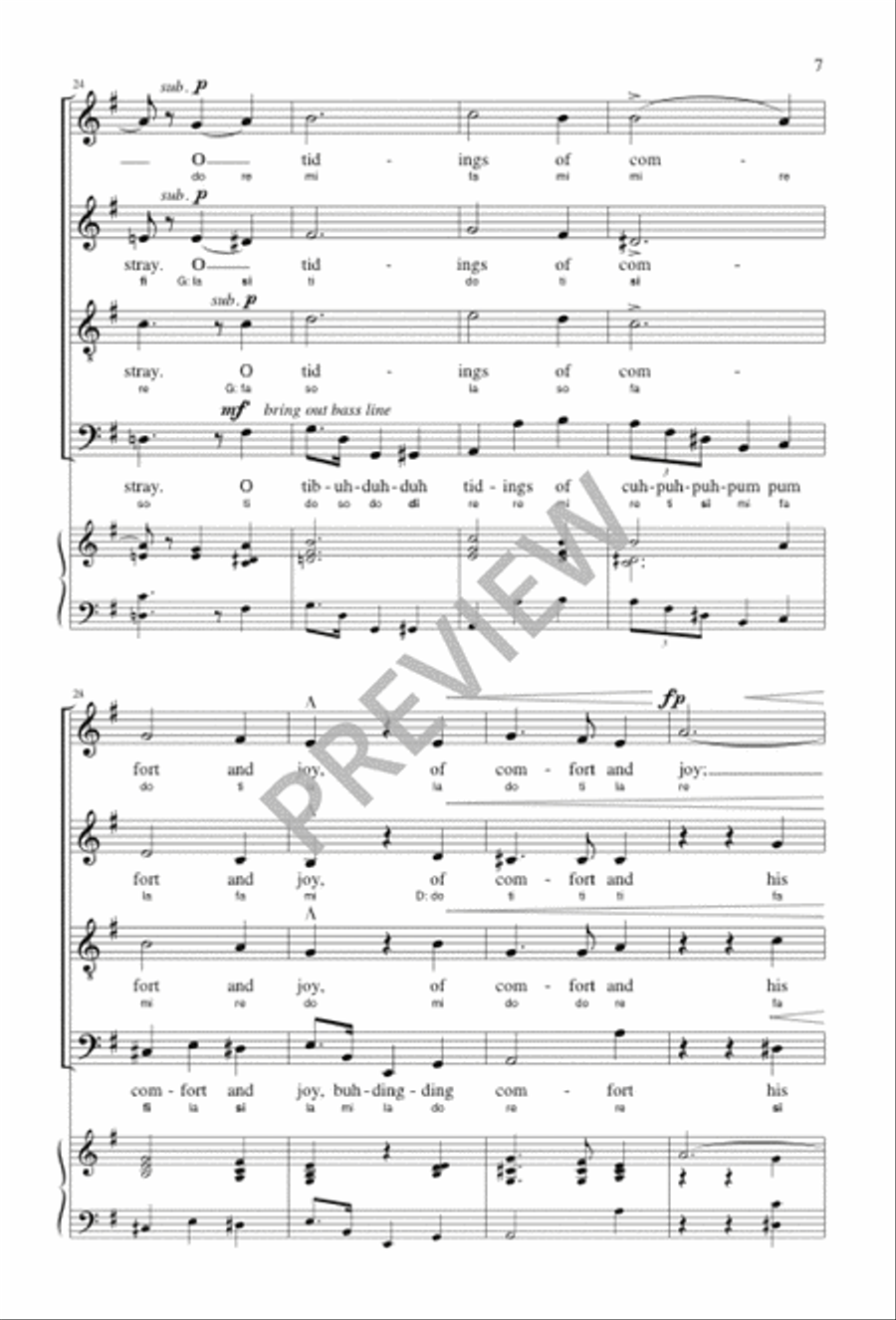 God Rest Ye Merry, Gentlemen 4-Part scores gallery preview page 7