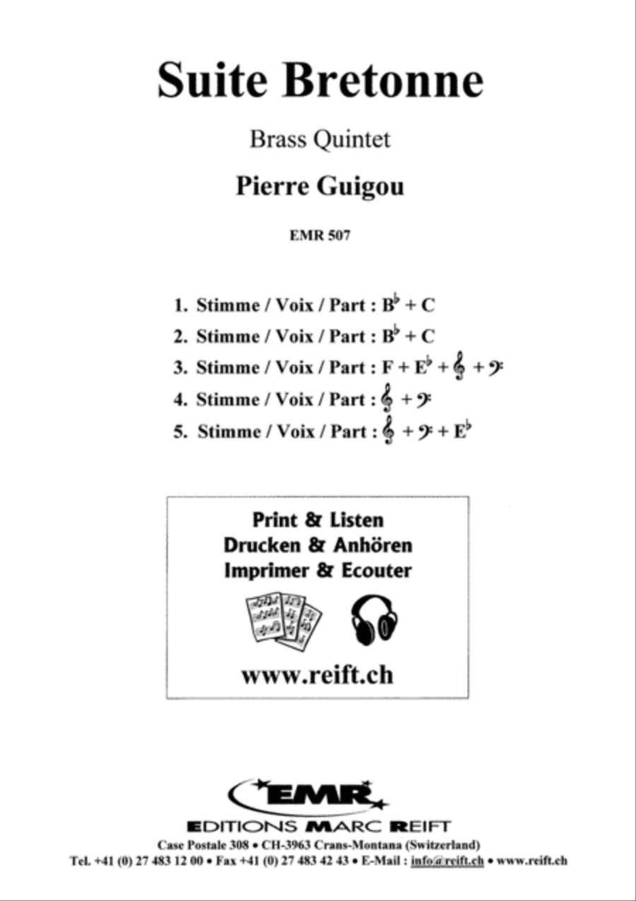 Suite Bretonne Brass Quintet scores gallery preview page 2