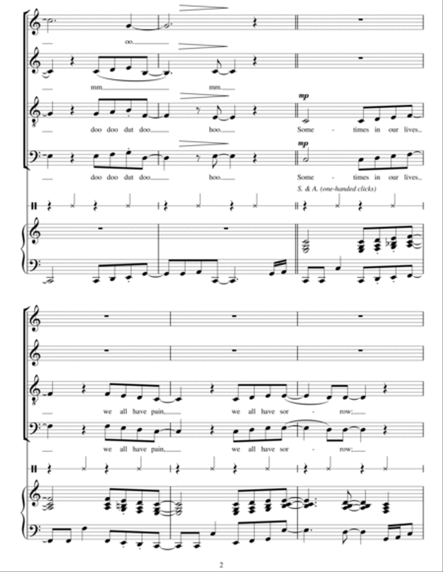 Lean On Me 4-Part scores gallery preview page 2