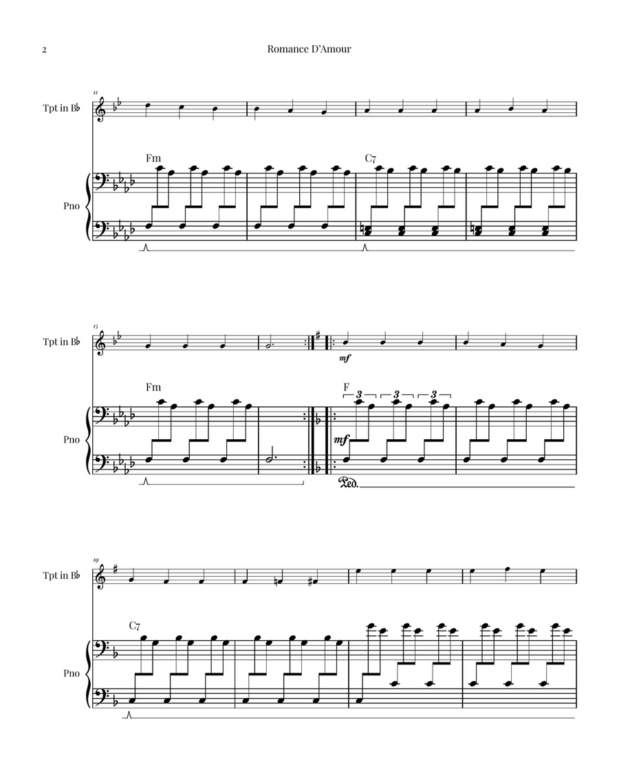 Spanish Romance (Romanza - Romance D'Amor) Chamber Music scores gallery preview page 2