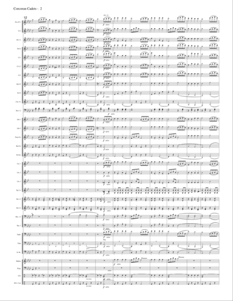The Corcoran Cadets Concert Band scores gallery preview page 6