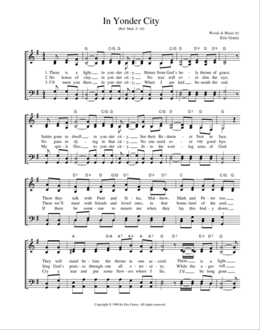 In Yonder City In Yonder City 4-Part scores gallery preview page 1