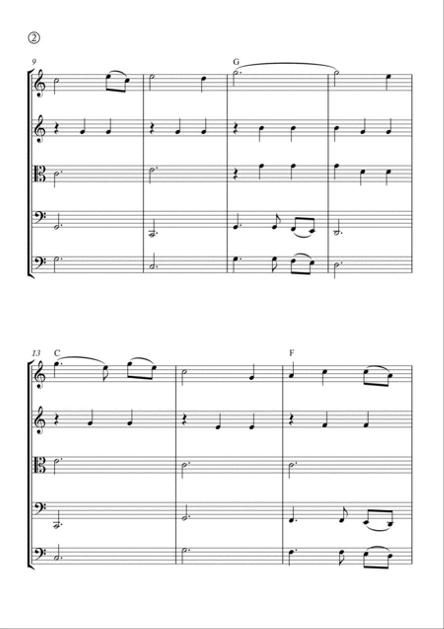 Amazing Grace String Quintet scores gallery preview page 2