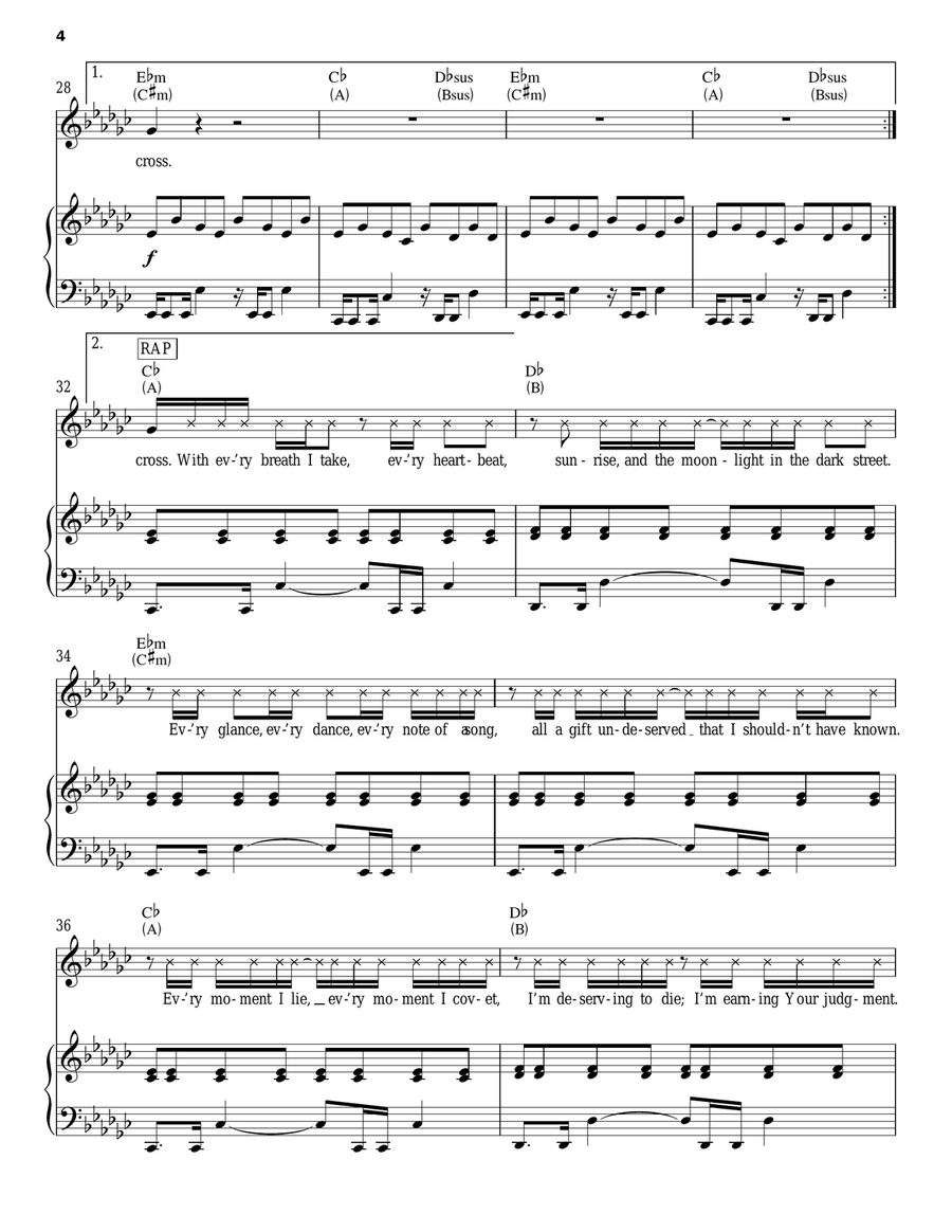 Shadows Piano, Vocal, Guitar scores gallery preview page 4
