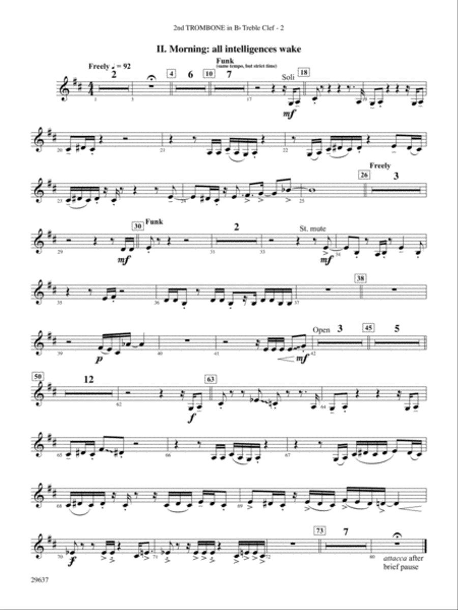 Day Dreams: (World Part) 2nd B-flat Trombone T.C. Concert Band scores gallery preview page 2