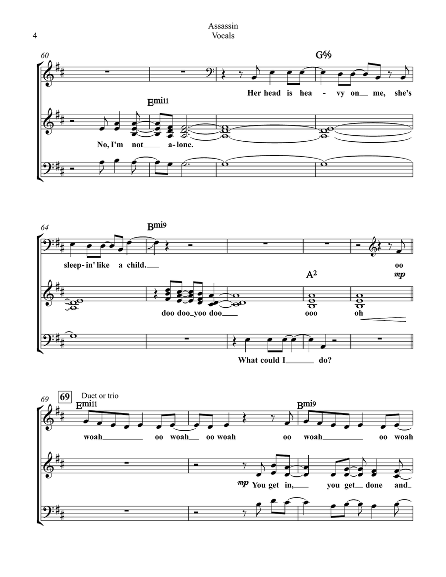 Assassin 3-Part scores gallery preview page 4