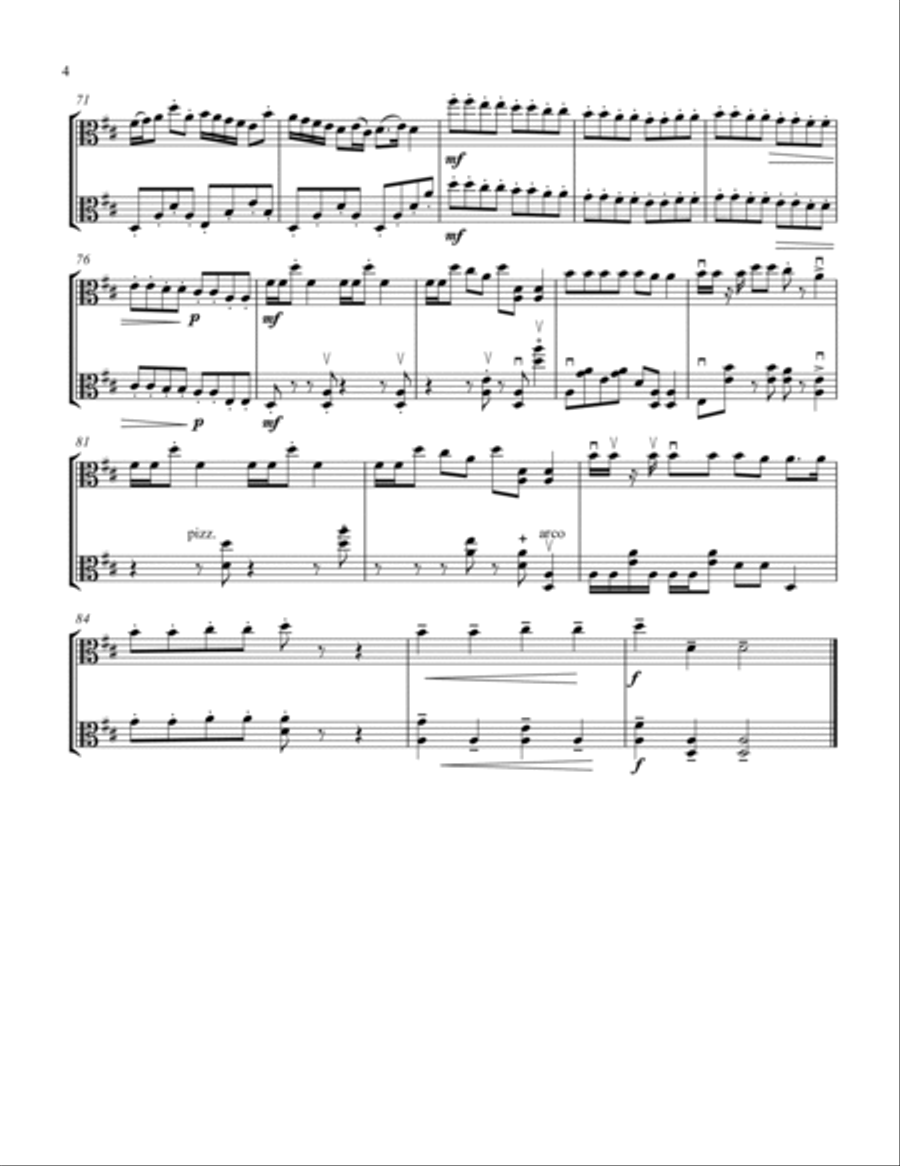 Jingle Bells String Duet scores gallery preview page 5