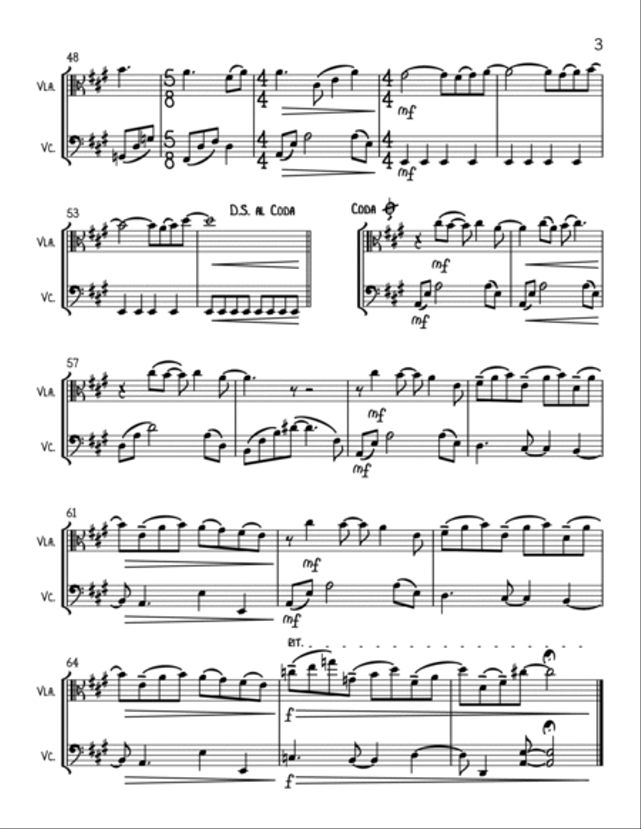 Here Comes The Sun String Duet scores gallery preview page 3