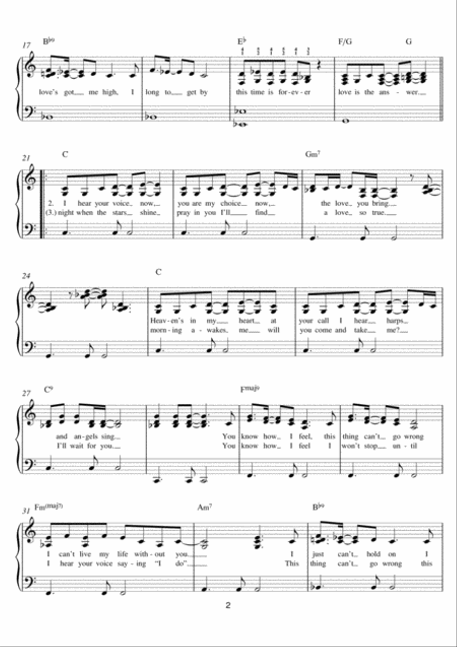 I Just Can't Stop Loving You Easy Piano scores gallery preview page 2