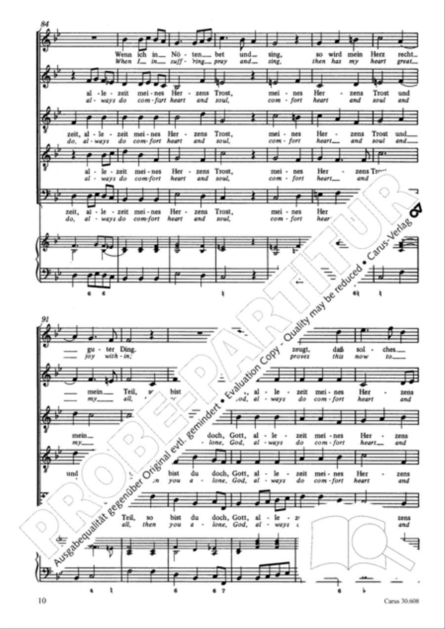 Lord, if I have thee only (Herr, wenn ich nur dich habe) SATTB scores gallery preview page 11