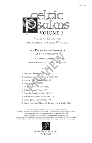 Celtic Psalms - Volume 2, Assembly edition
