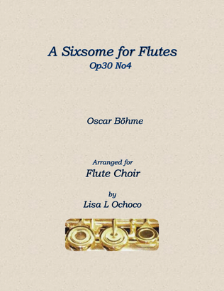 Book cover for A Sixsome for Flutes Op30 No4 for Flute Choir