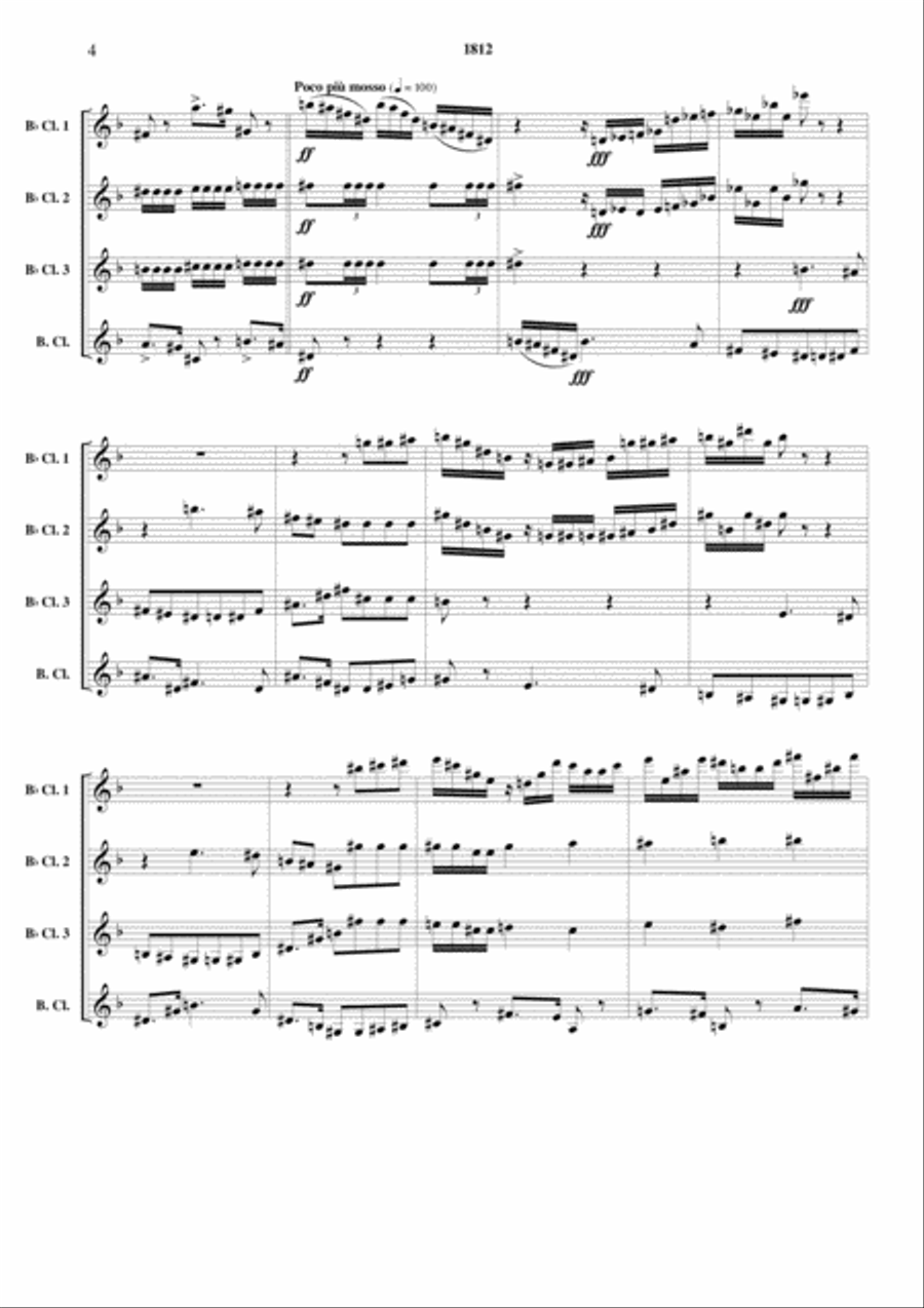 1812 Clarinet Quartet scores gallery preview page 5