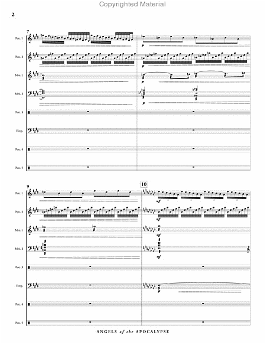 Angels of the Apocalypse Percussion Ensemble scores gallery preview page 3