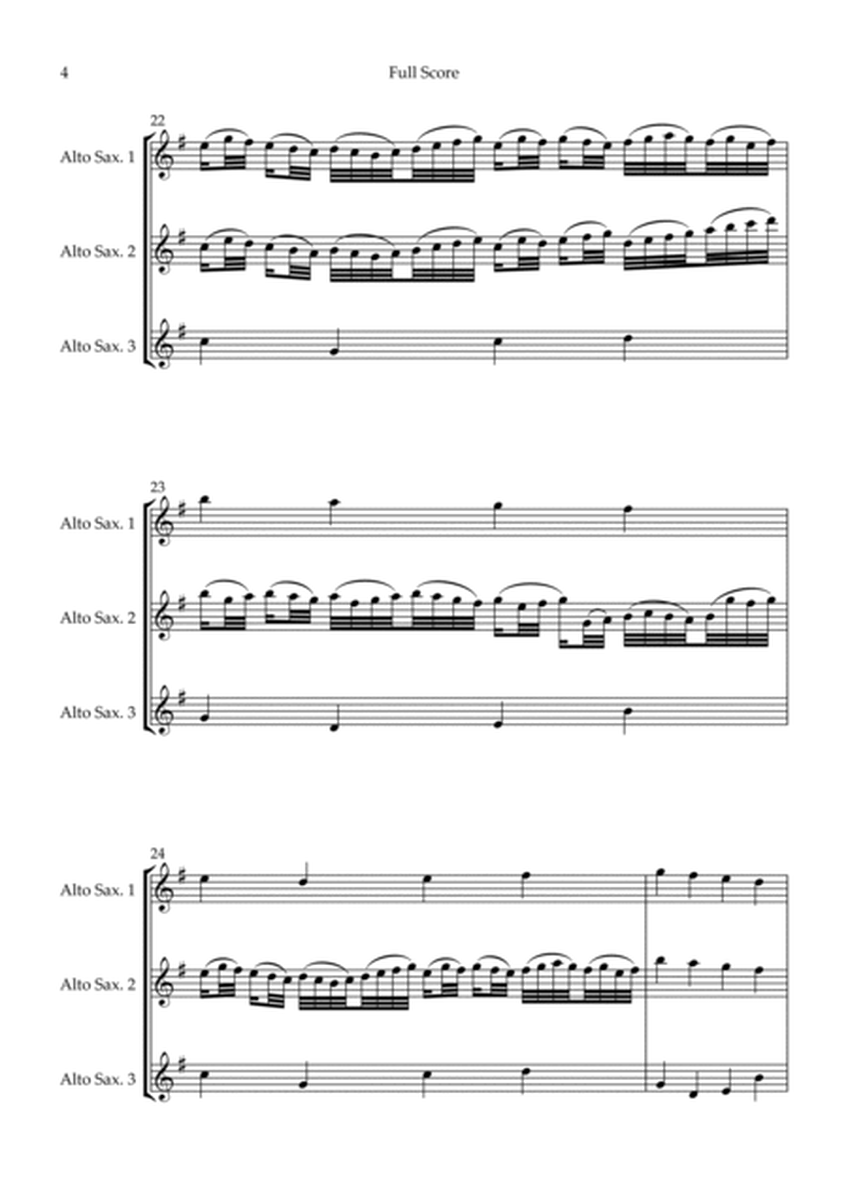 Canon - Johann Pachelbel (Wedding/Reduced Version) for Alto Saxophone Trio image number null