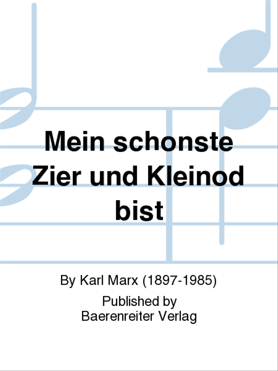 Mein schönste Zier und Kleinod bist (1953) School and Community scores gallery preview page 1