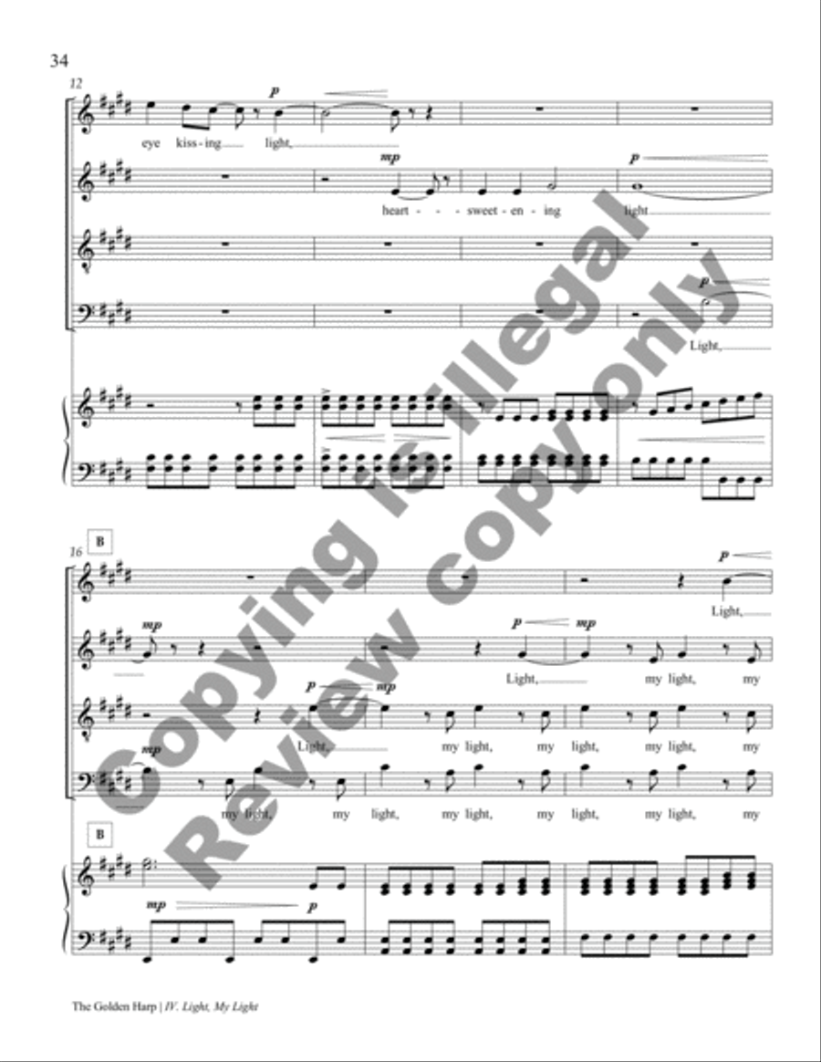 The Golden Harp 4-Part scores gallery preview page 16