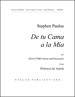 Book cover for De tu Cama a la MÌa (from POEMAS DE AMOR)