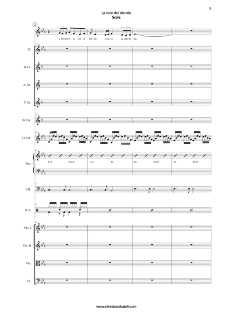 La Voce Del Silenzio La Voce Del Silenzio Chamber Orchestra scores gallery preview page 6
