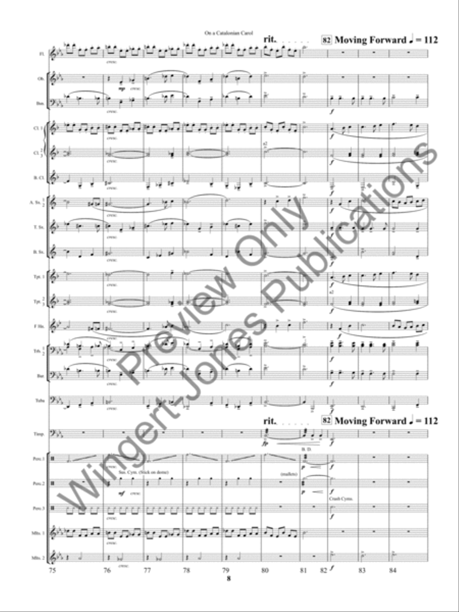On A Catalonian Carol Concert Band scores gallery preview page 11