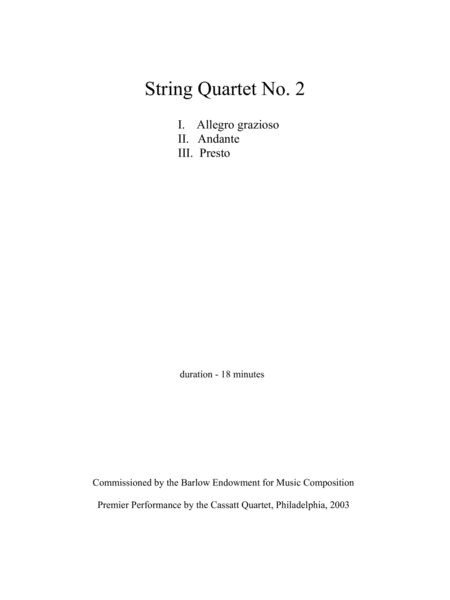 [Liptak] String Quartet No. 2