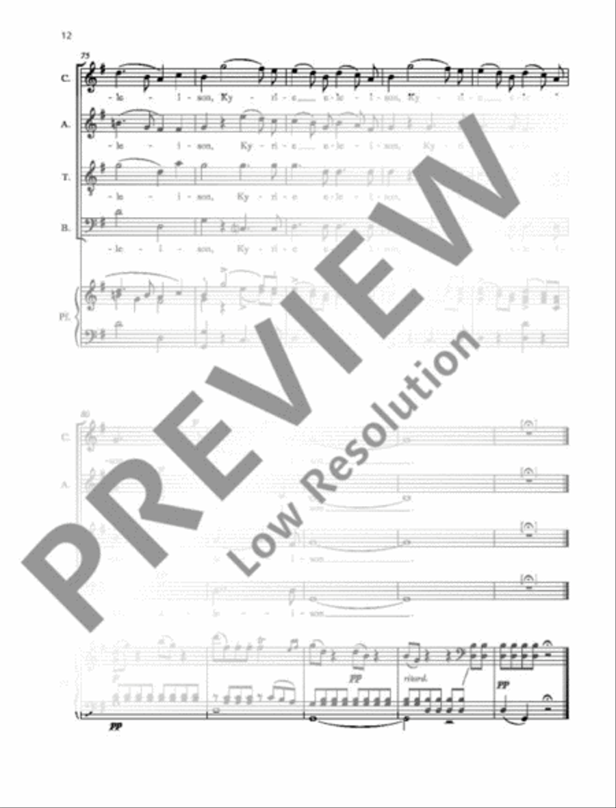 Missa sancta No. 2 G major 4-Part scores gallery preview page 13