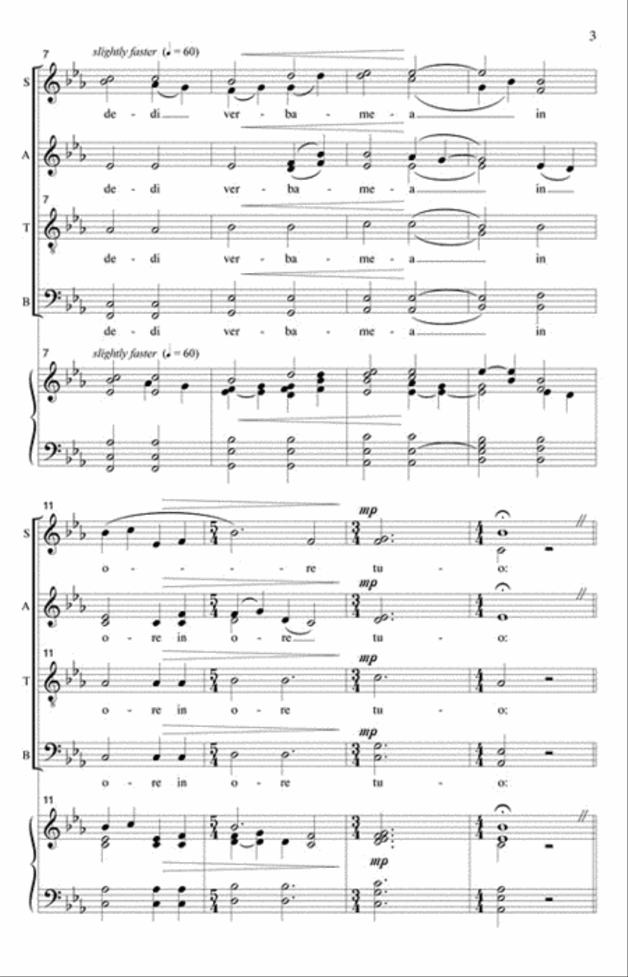 Ecce Dedi Verba Mea SSAATTBB scores gallery preview page 3