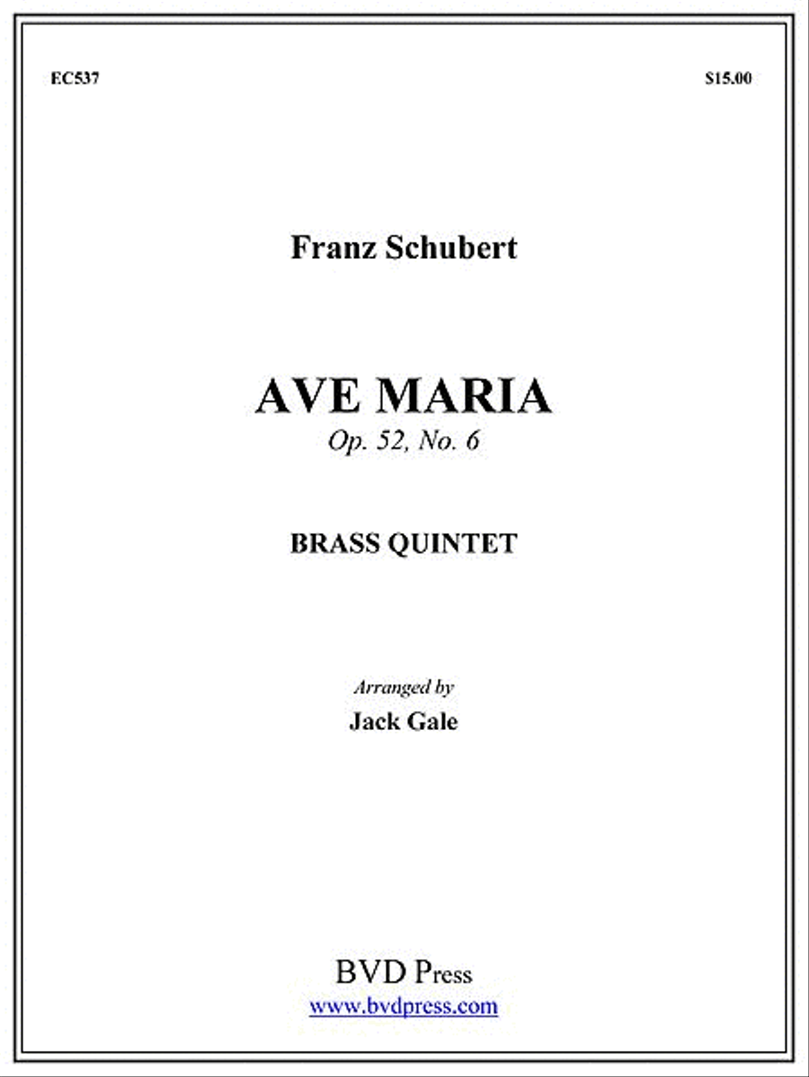 Ave Maria Brass Quintet scores gallery preview page 1