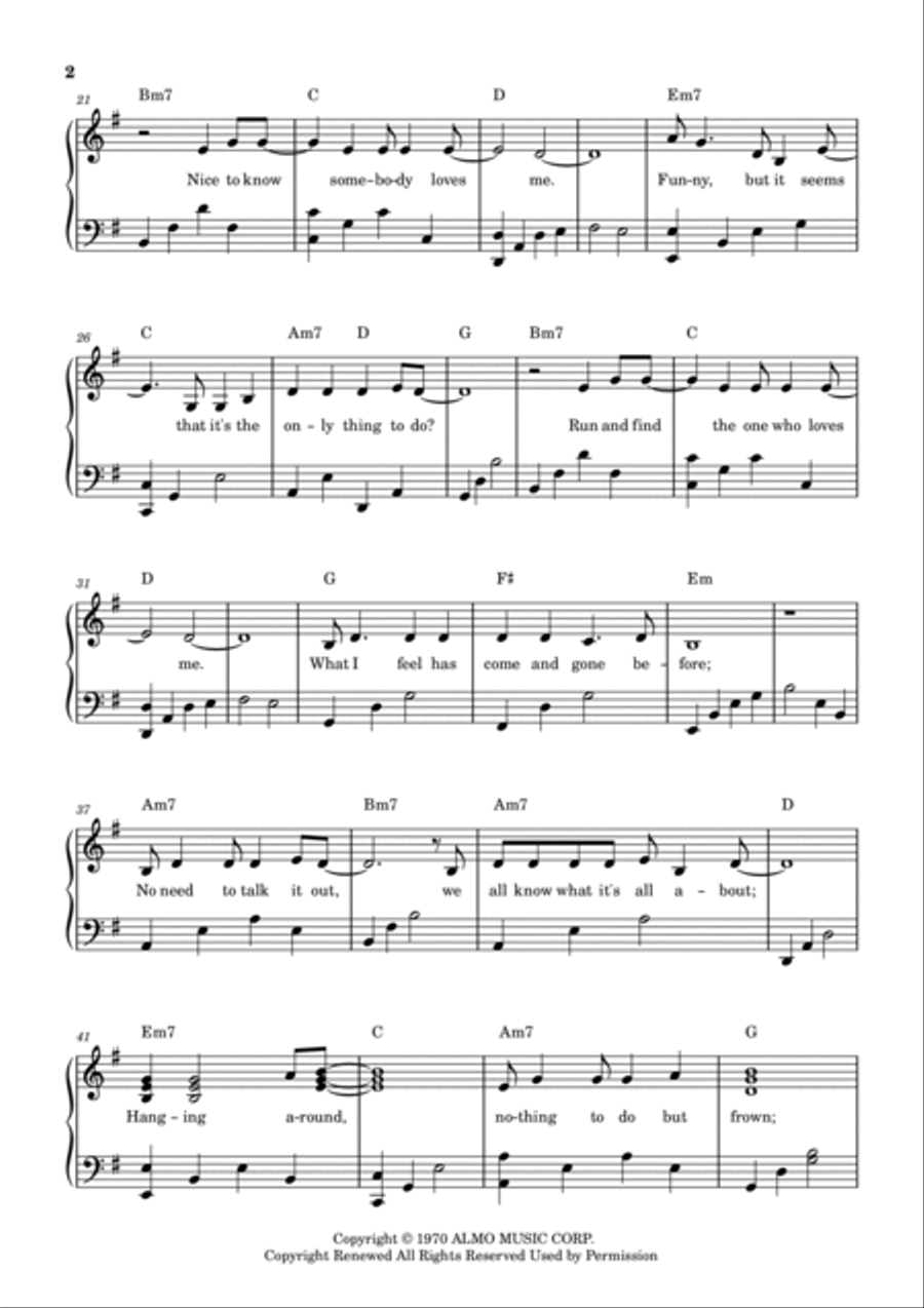 Rainy Days And Mondays Piano Solo scores gallery preview page 2